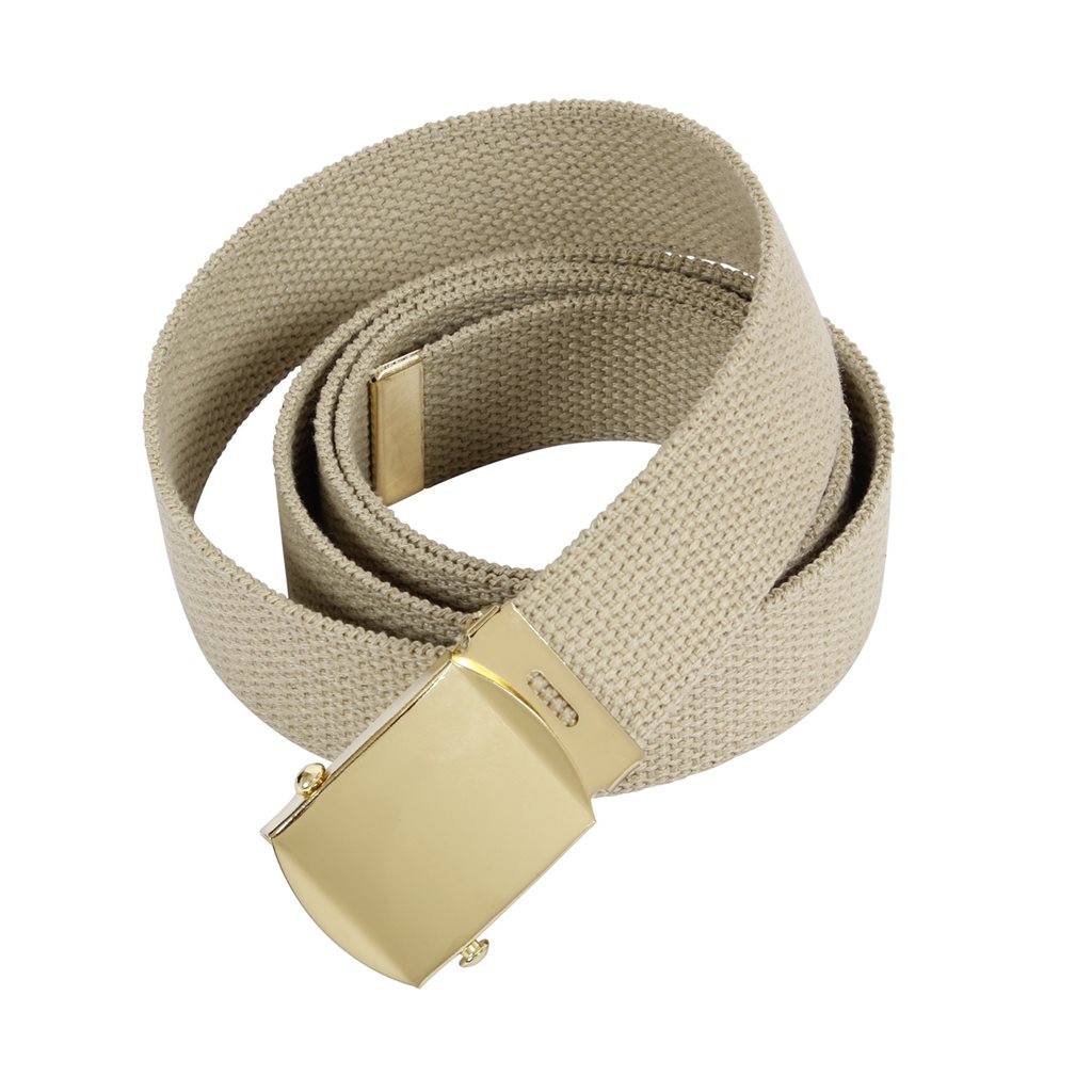 Levně ROTHCO opasek se zlatou sponou 160 cm KHAKI