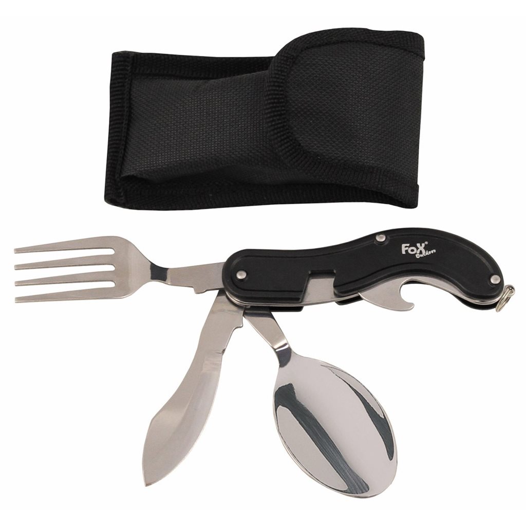 Levně FOX Outdoor příbor cestovní sada 4v1 lžíce,nůž,vidlička a otvírák