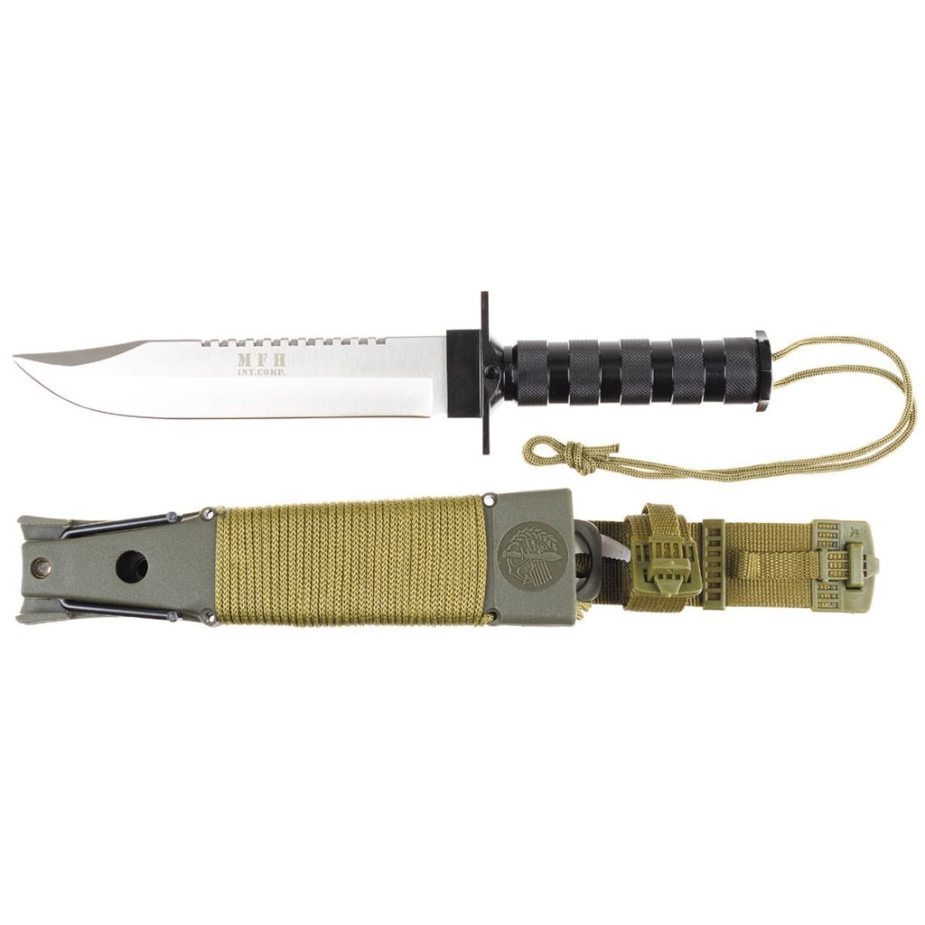 Levně FOX Outdoor nůž na přežití JUNGLE II s výbavou ČERNÝ