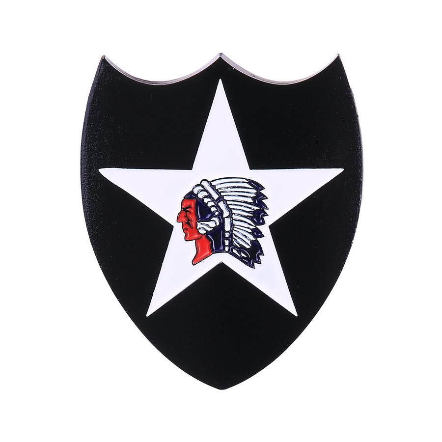 Levně Znak kovový 2nd Infantry Division se samolepou