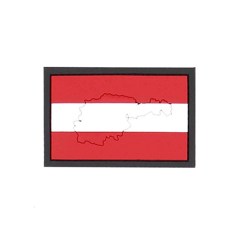 Levně 101INC nášivka 3D plastová RAKOUSKO s obrysem země velcro