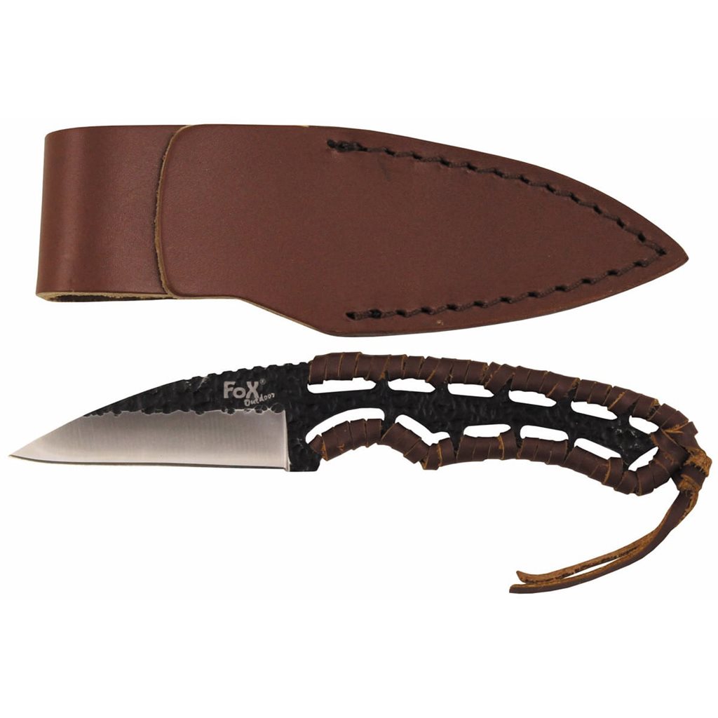 Levně FOX Outdoor nůž s pevnou čepelí BUFFEL II včetně koženého pouzdra