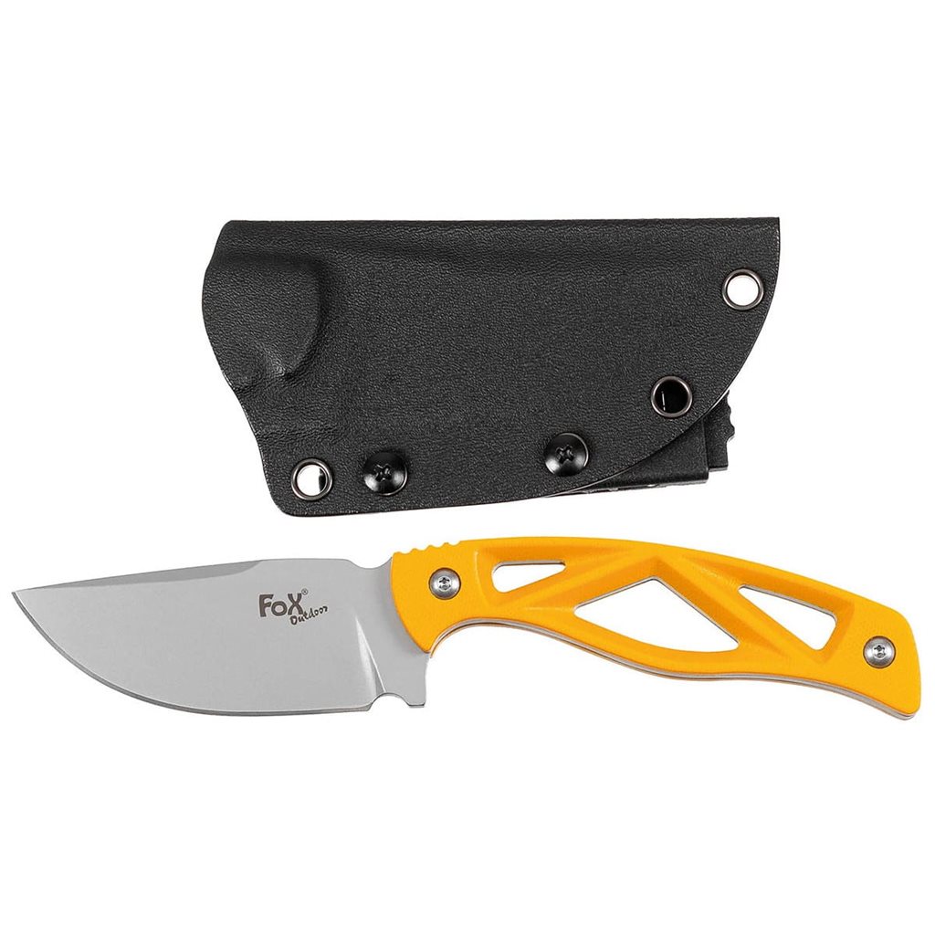 Levně FOX Outdoor nůž SKELETON s pouzdrem ŽLUTÝ