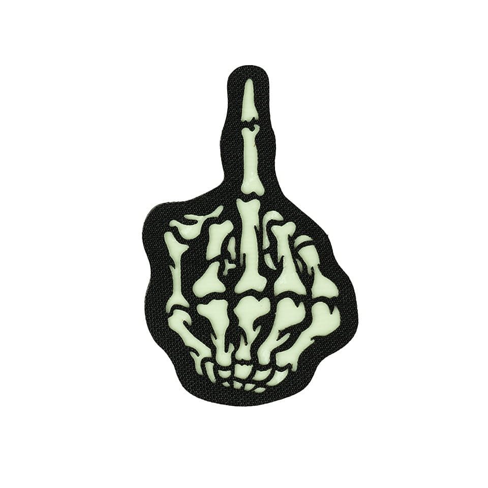 Levně 101INC nášivka SKULL FINGER velcro GLOW IN THE DARK