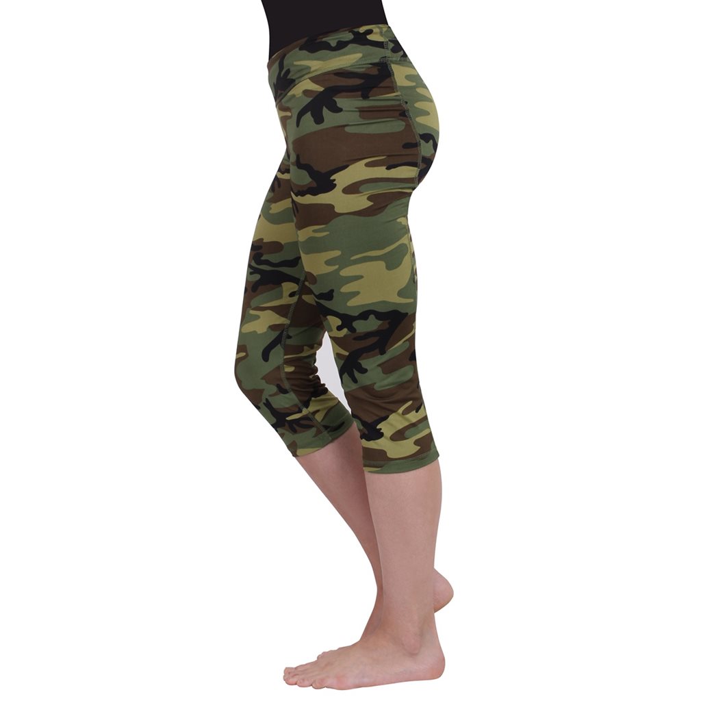 Levně Legíny dámské WORKOUT 3/4 s kapsami WOODLAND