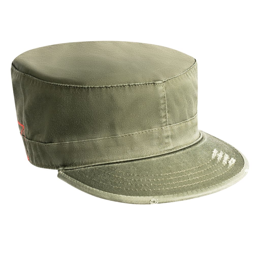 Levně Čepice VINTAGE FATIGUE ZELENÁ