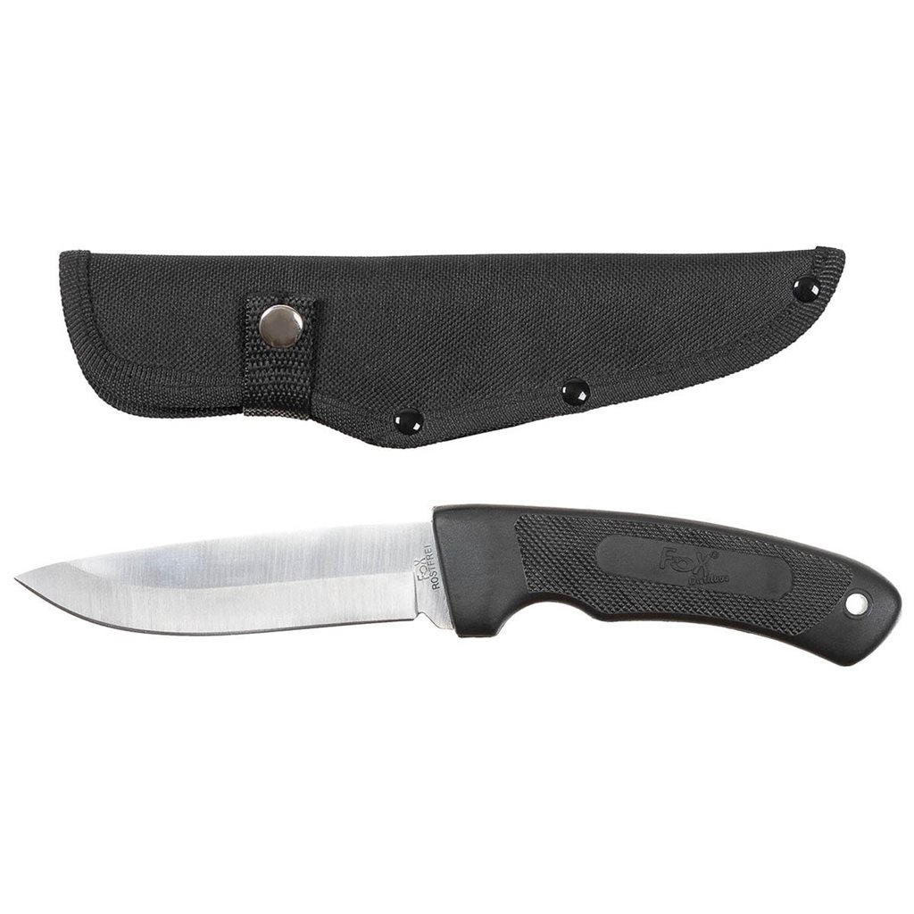 Levně FOX Outdoor nůž Outdoor HUNTER nylonové pouzdro 25 cm ČERNÝ