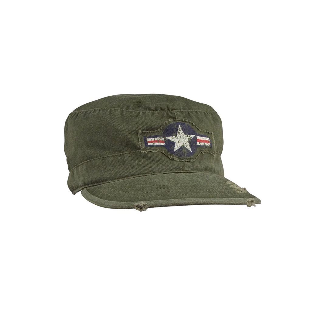 Levně Čepice VINTAGE FATIGUE AIR CORP ZELENÁ