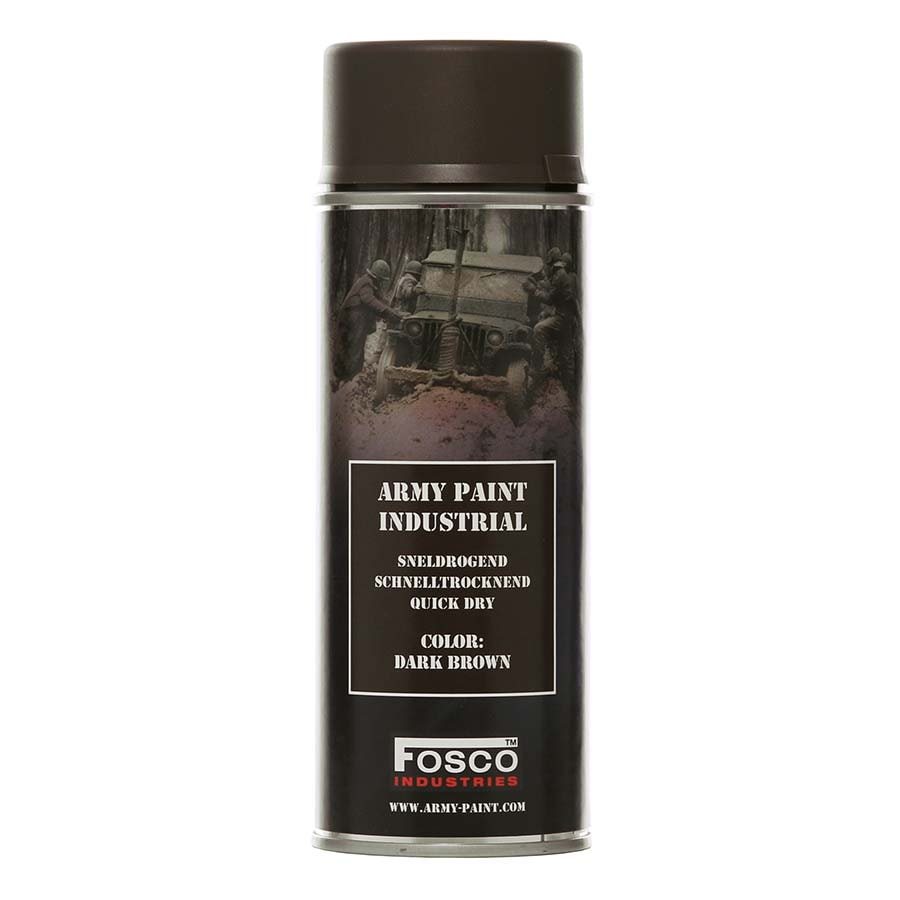 Levně FOSCO barva ARMY ve spreji 400ml TMAVĚ HNĚDÁ (DARK BROWN)
