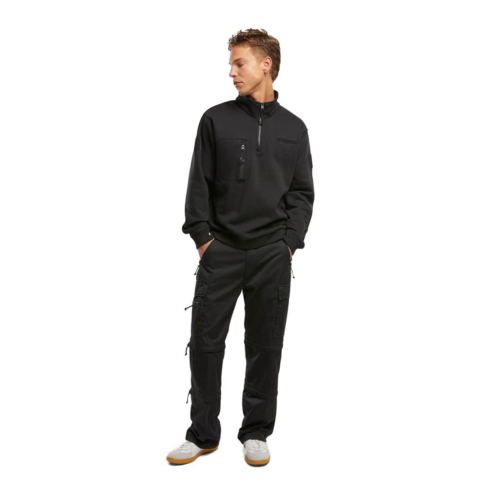Mikina taktická ¾ zip s Tactical Sweat Troyer ČERNÁ vel. L