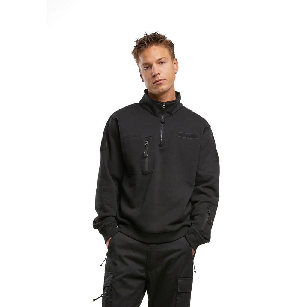 Mikina taktická ¾ zip s Tactical Sweat Troyer ČERNÁ vel. L