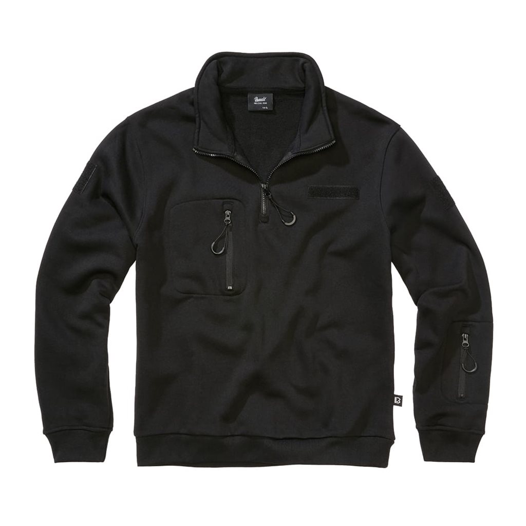 Mikina taktická ¾ zip s Tactical Sweat Troyer ČERNÁ
