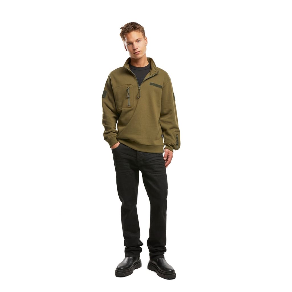 Mikina taktická ¾ zip s Tactical Sweat Troyer ZELENÁ vel. XL