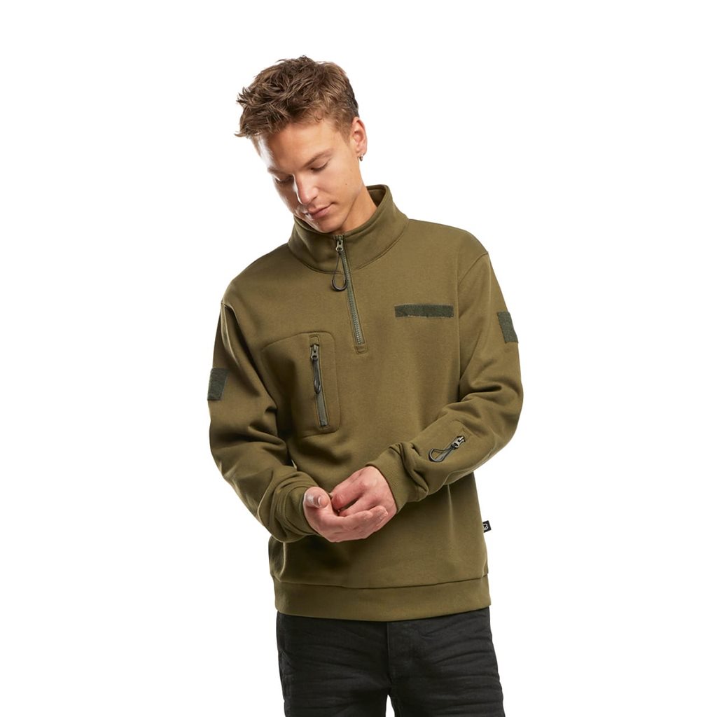 Mikina taktická ¾ zip s Tactical Sweat Troyer ZELENÁ vel. XL