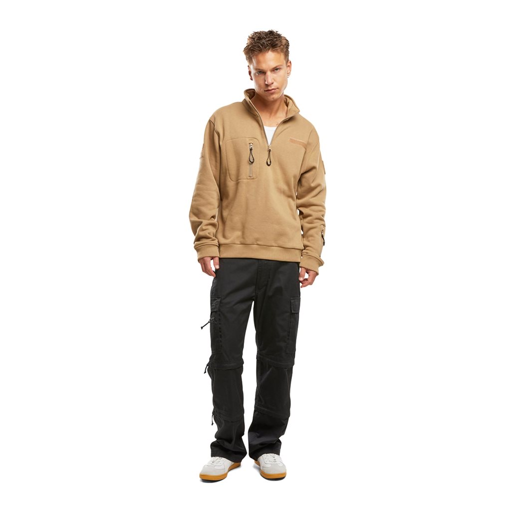 Mikina taktická ¾ zip s Tactical Sweat Troyer CAMEL-COYOTE vel. 3XL