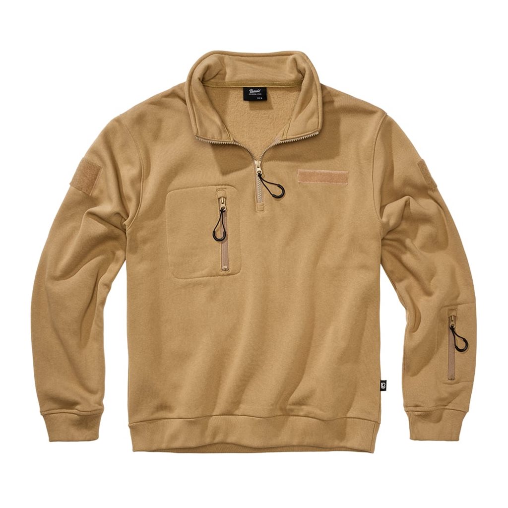 Mikina taktická ¾ zip s Tactical Sweat Troyer CAMEL-COYOTE
