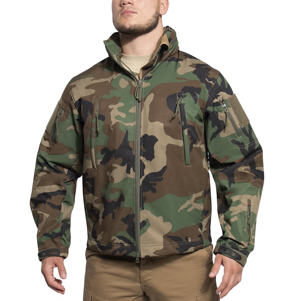 Levně Bunda CONCEALED CARRY softshell WOODLAND