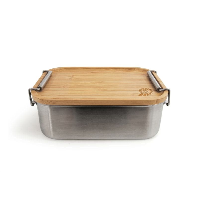 Levně Origin Outdoors box na jídlo nerezový s prkénkem Lunchbox Bamboo-Clip