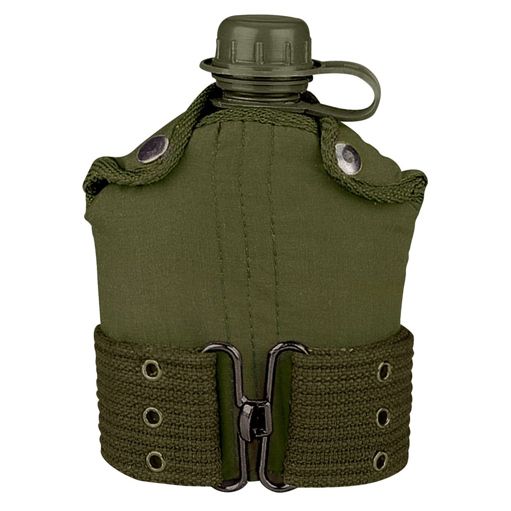 Levně ROTHCO láhev polní plast s obalem a opaskem ZELENÁ