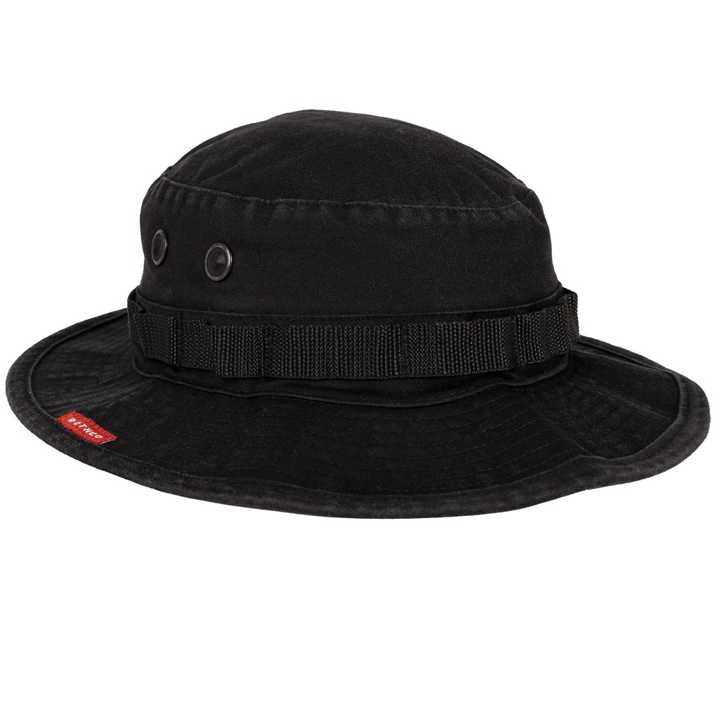 Levně Klobouk VINTAGE BOONIE ČERNÝ