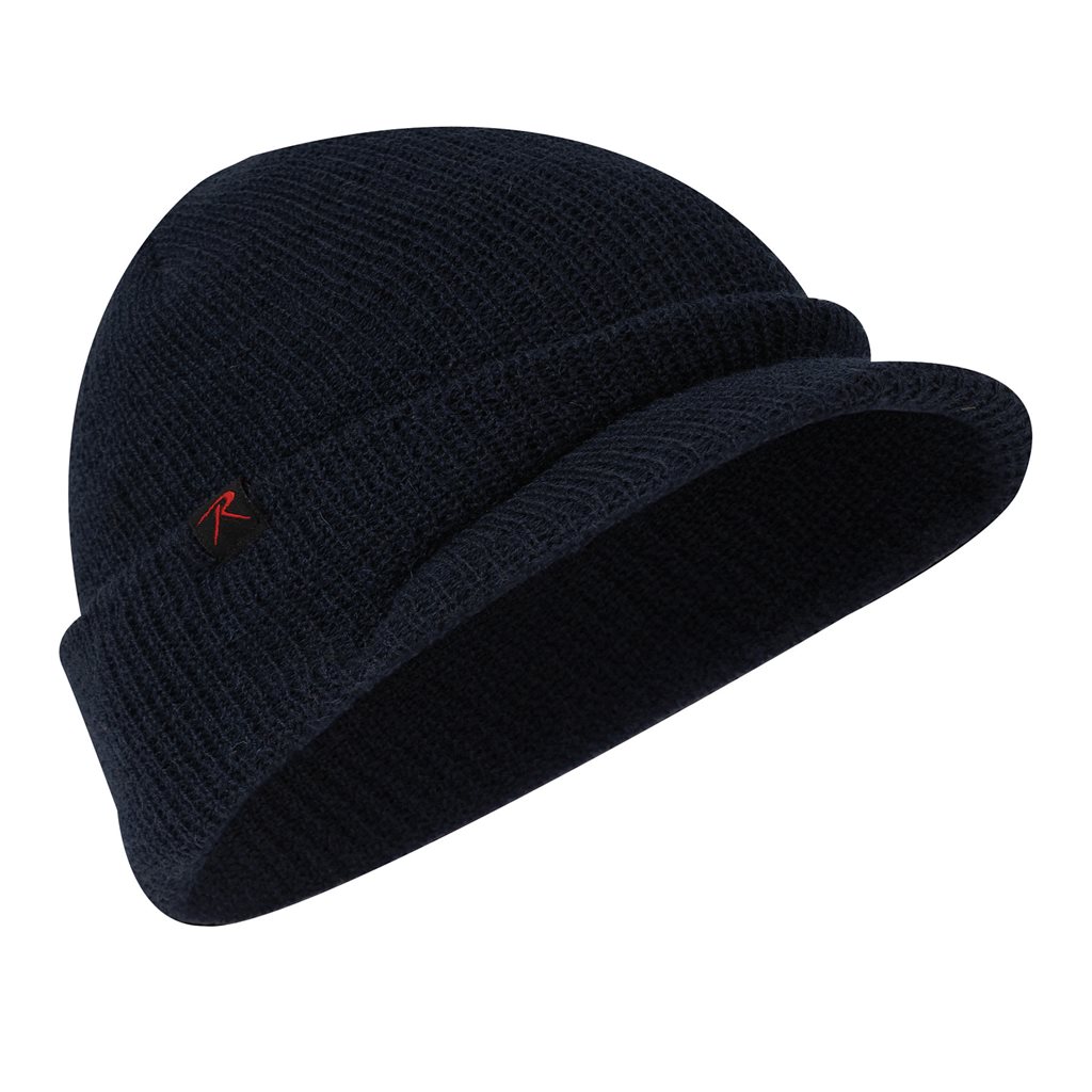 Levně ROTHCO čepice WATCH BRIM pletená s kšiltem MODRÁ