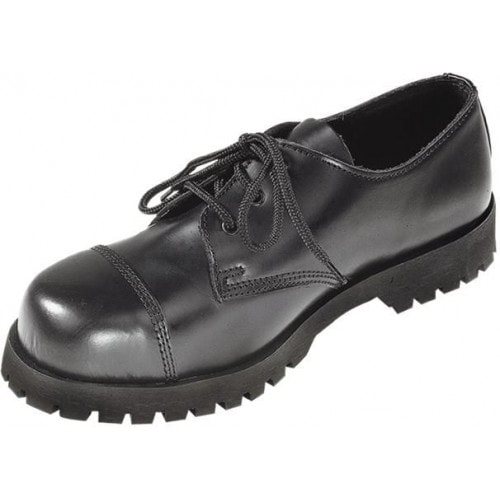 Boty BOOTS & BRACES 3 dírkové kožené ČERNÉ vel. EU 43