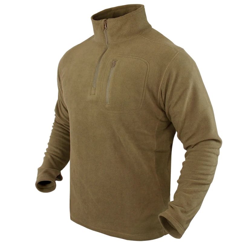 Levně Mikina CONDOR 1/4 ZIP FLEECE COYOTE BROWN