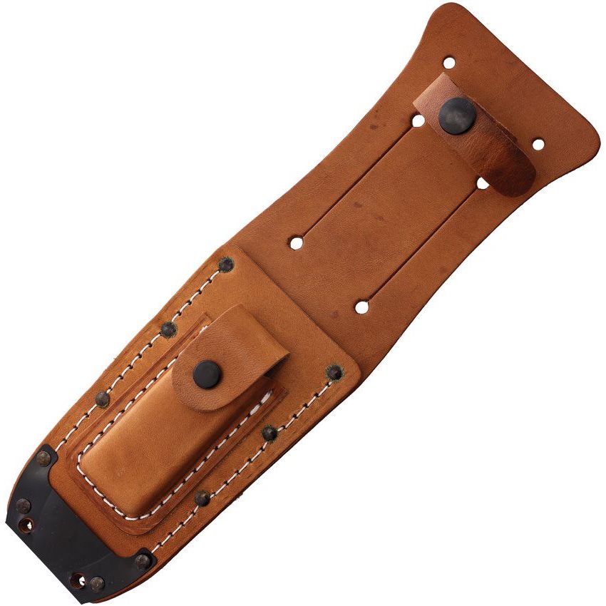 Ontario Knife Company pouzdro na nůž Ontario 499 s brouskem KOŽENÉ