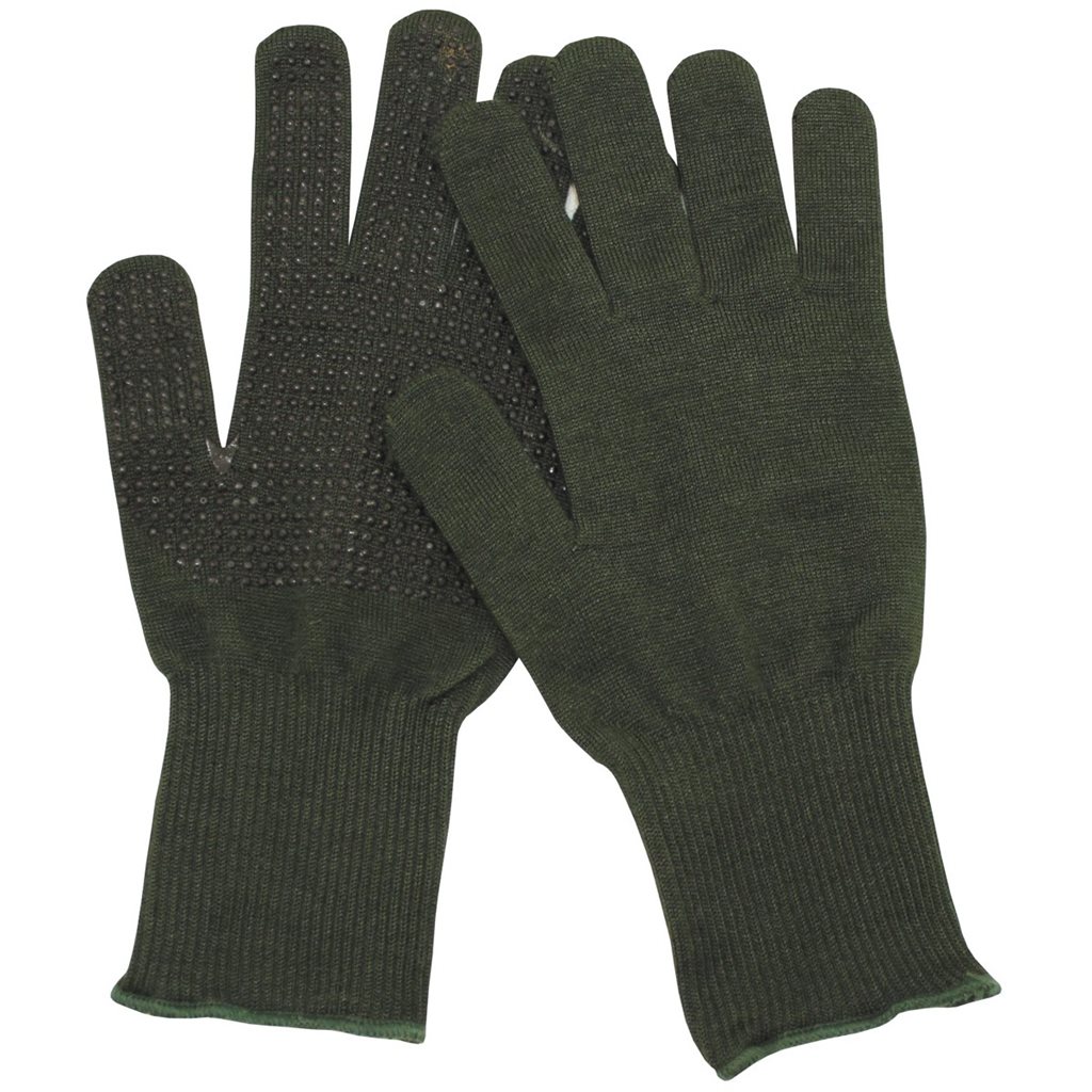 Levně Rukavice s gripy CONTACT COMBAT ARAMID ZELENÉ