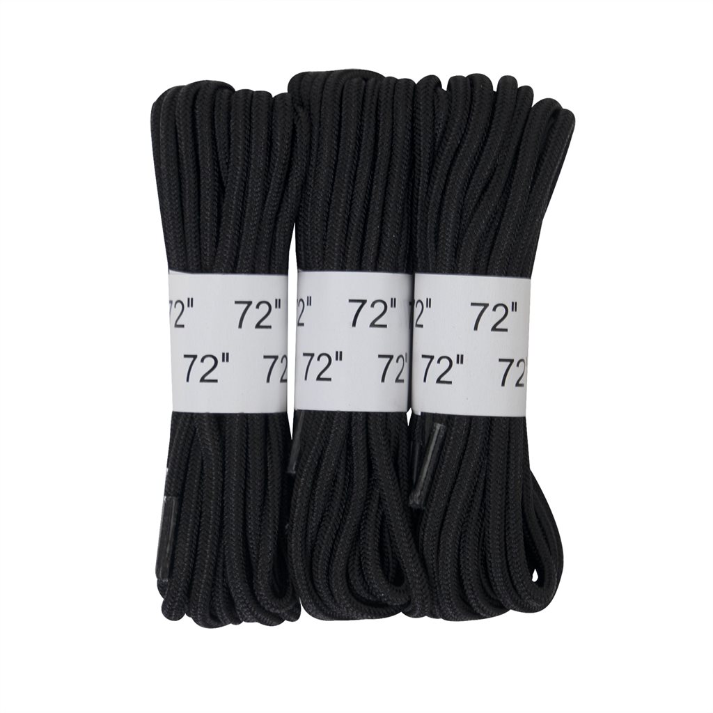 Levně ROTHCO tkaničky do bot 180cm / 72" ČERNÉ sada 3 párů
