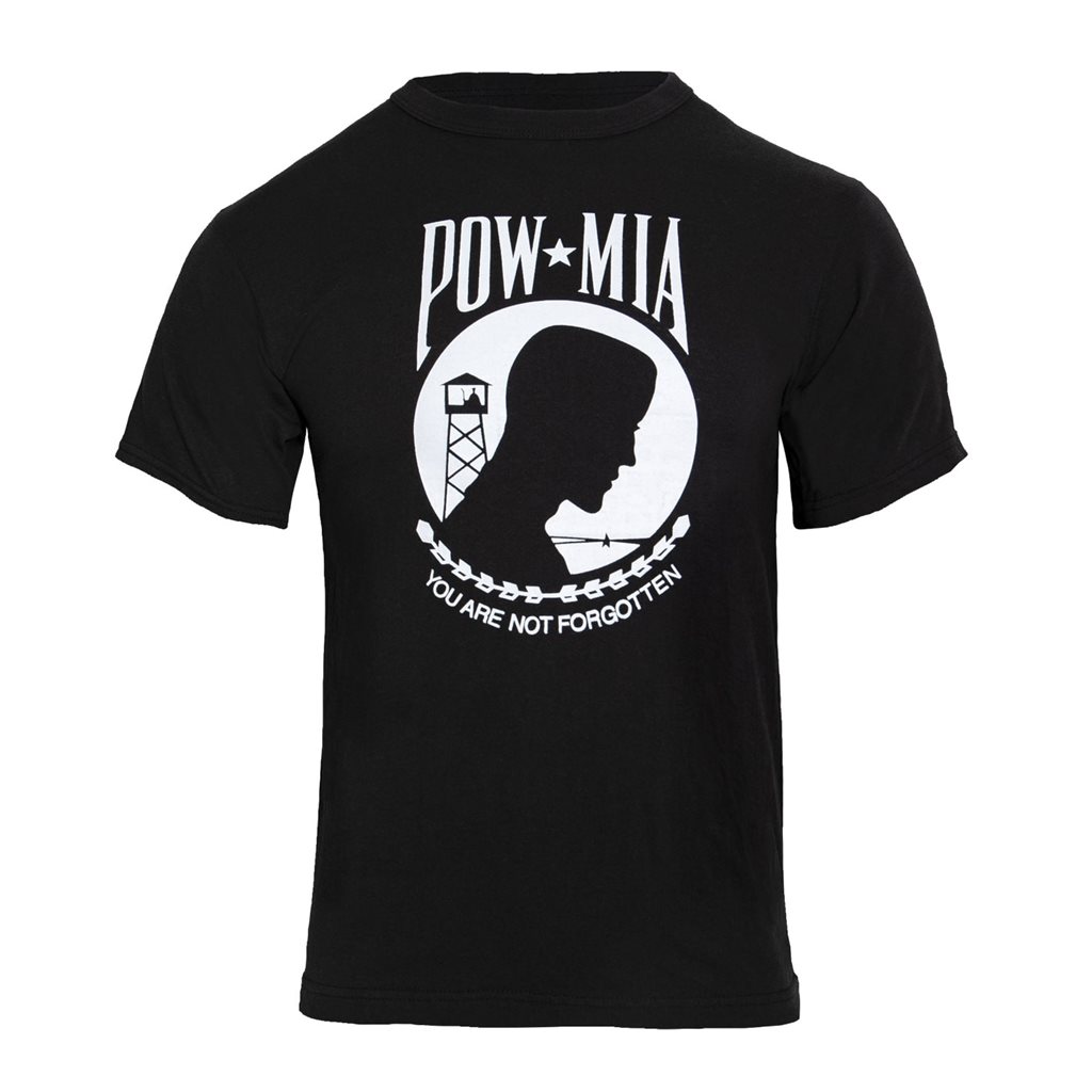 Levně Triko POW/MIA ČERNÉ
