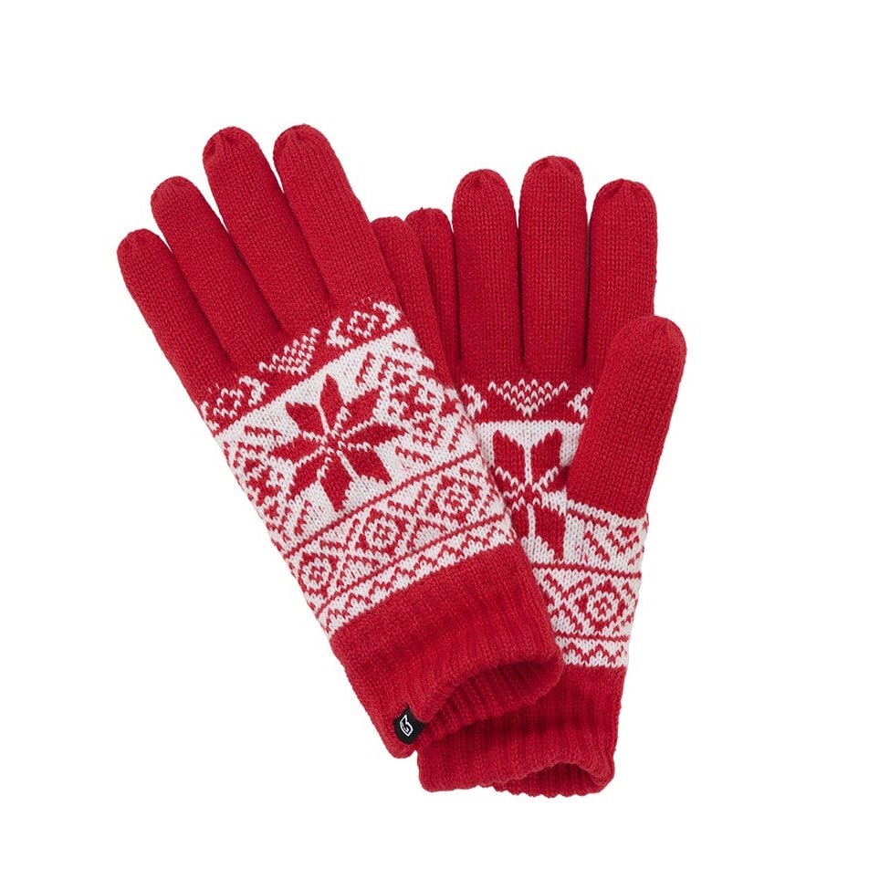 Levně Rukavice SNOW pletené ČERVENÉ