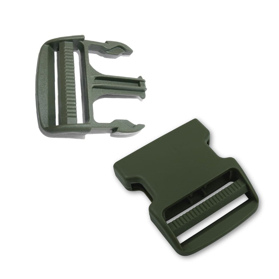 Levně Spona/přezka plastová typ S kompletní 50 mm ZELENÁ