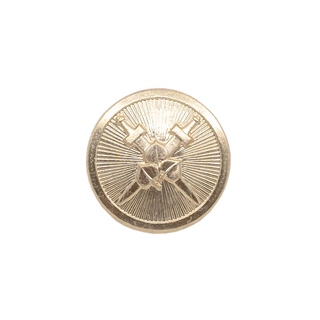 Levně Knoflík se znakem SK (meče a lístky) 25mm ZLATÝ