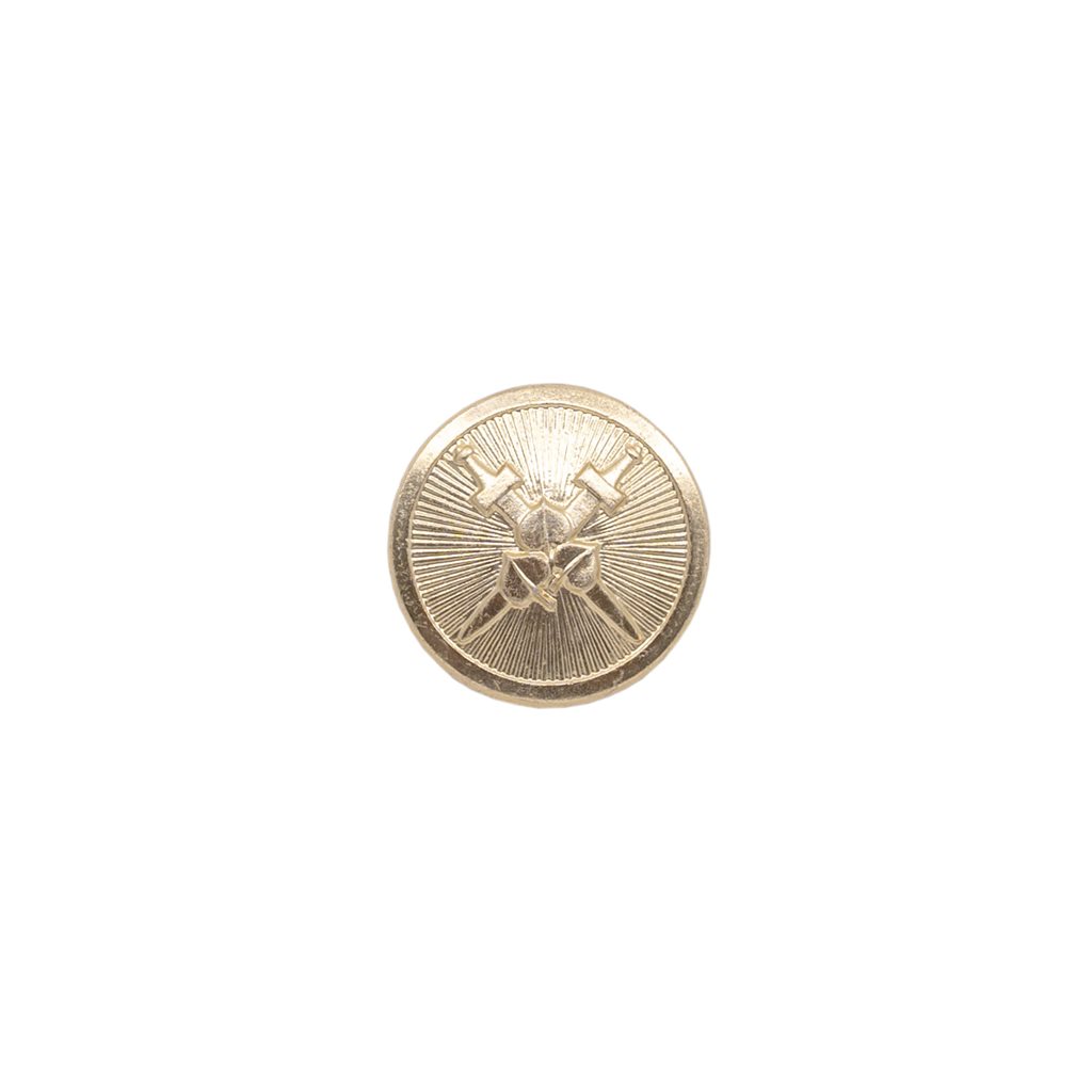 Levně Knoflík se znakem SK (meče a lístky) 20mm ZLATÝ