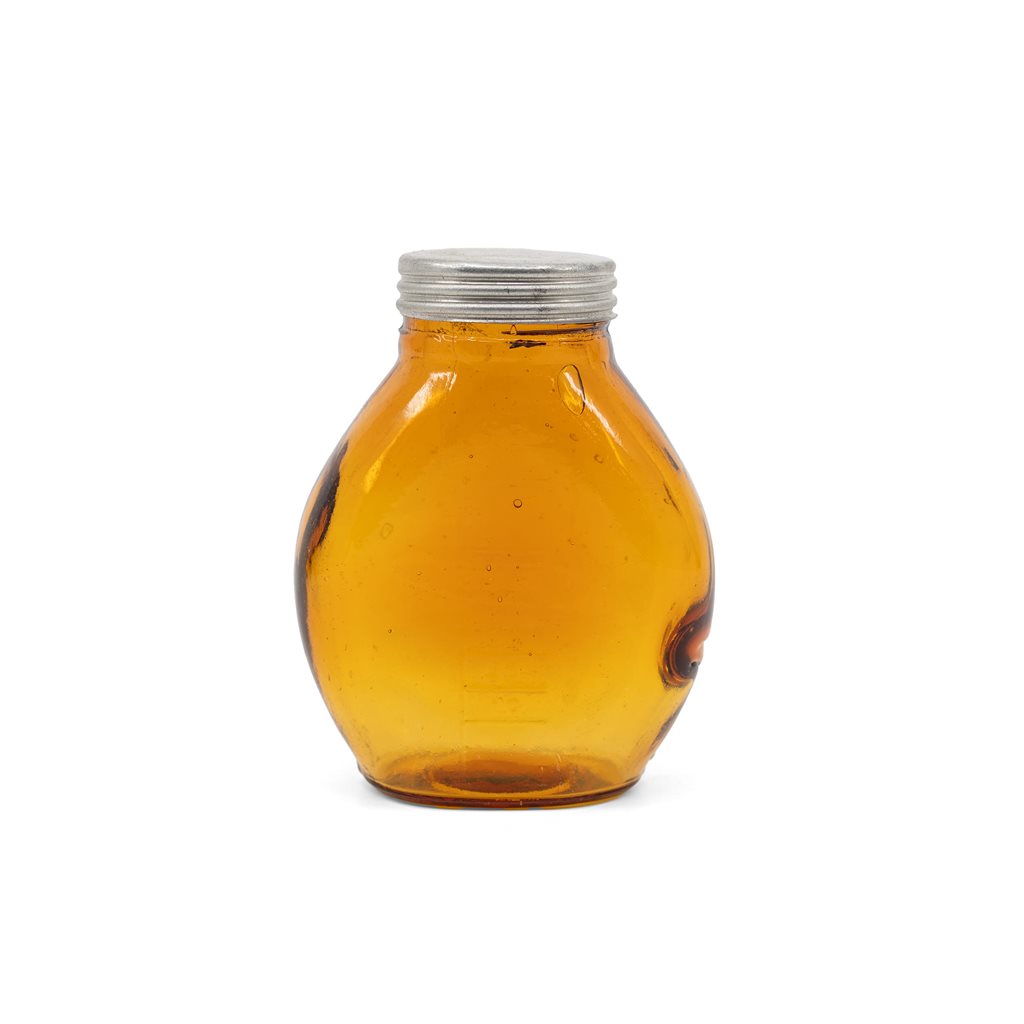 Levně Lahvička skleněná s víčkem PLIVÁTKO s měrkou 100 ml HNĚDÁ