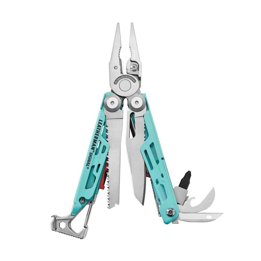 Levně Leatherman kleště multifunkční skládací SIGNAL AQUA STAINLESS