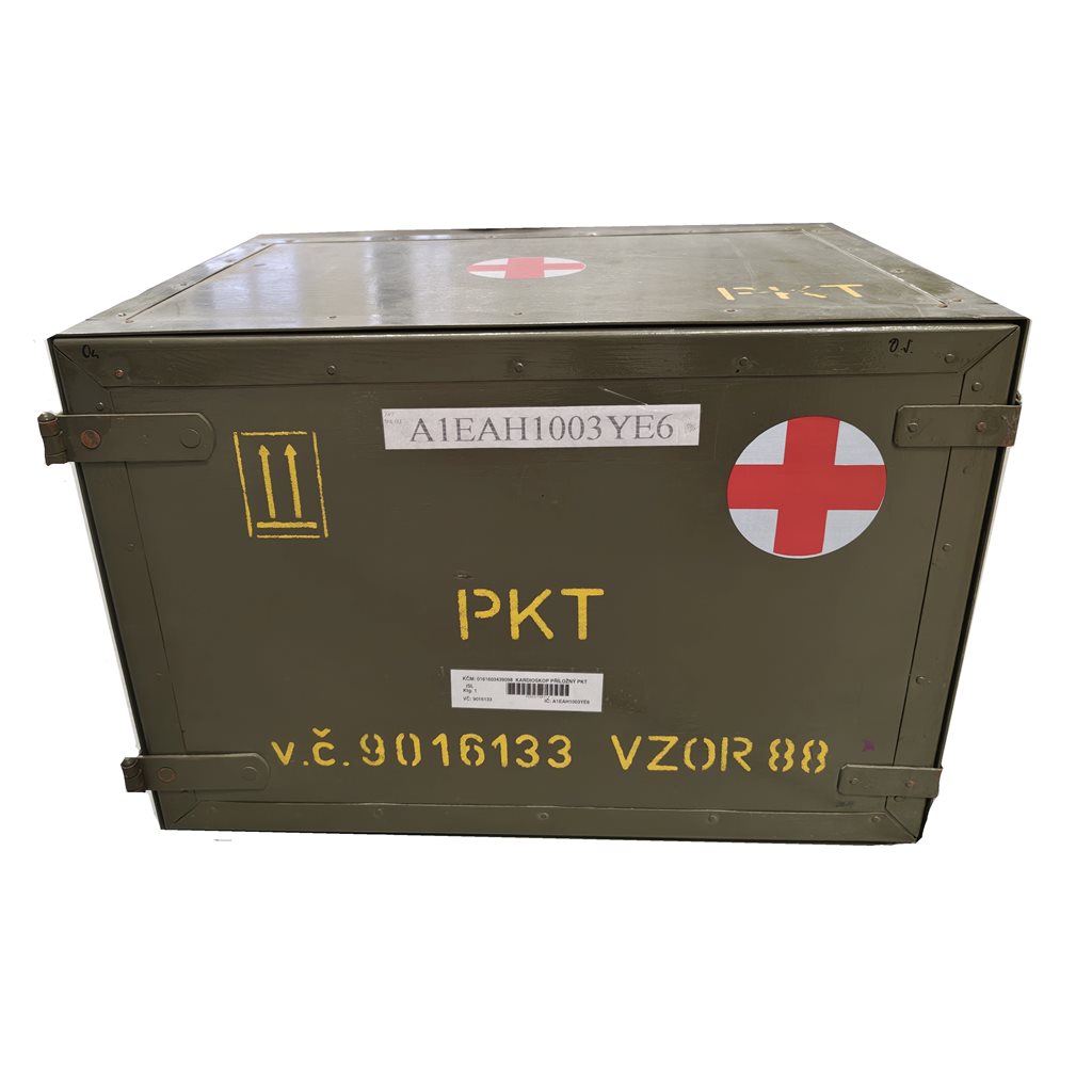 Bedna zdravotní dřevěná se třemi šuplíky PKT od přístrojů