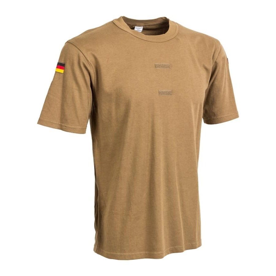Bundeswehr triko BW TROPEN s vlaječkami HNĚDÉ použité vel.48/42 175-185/95