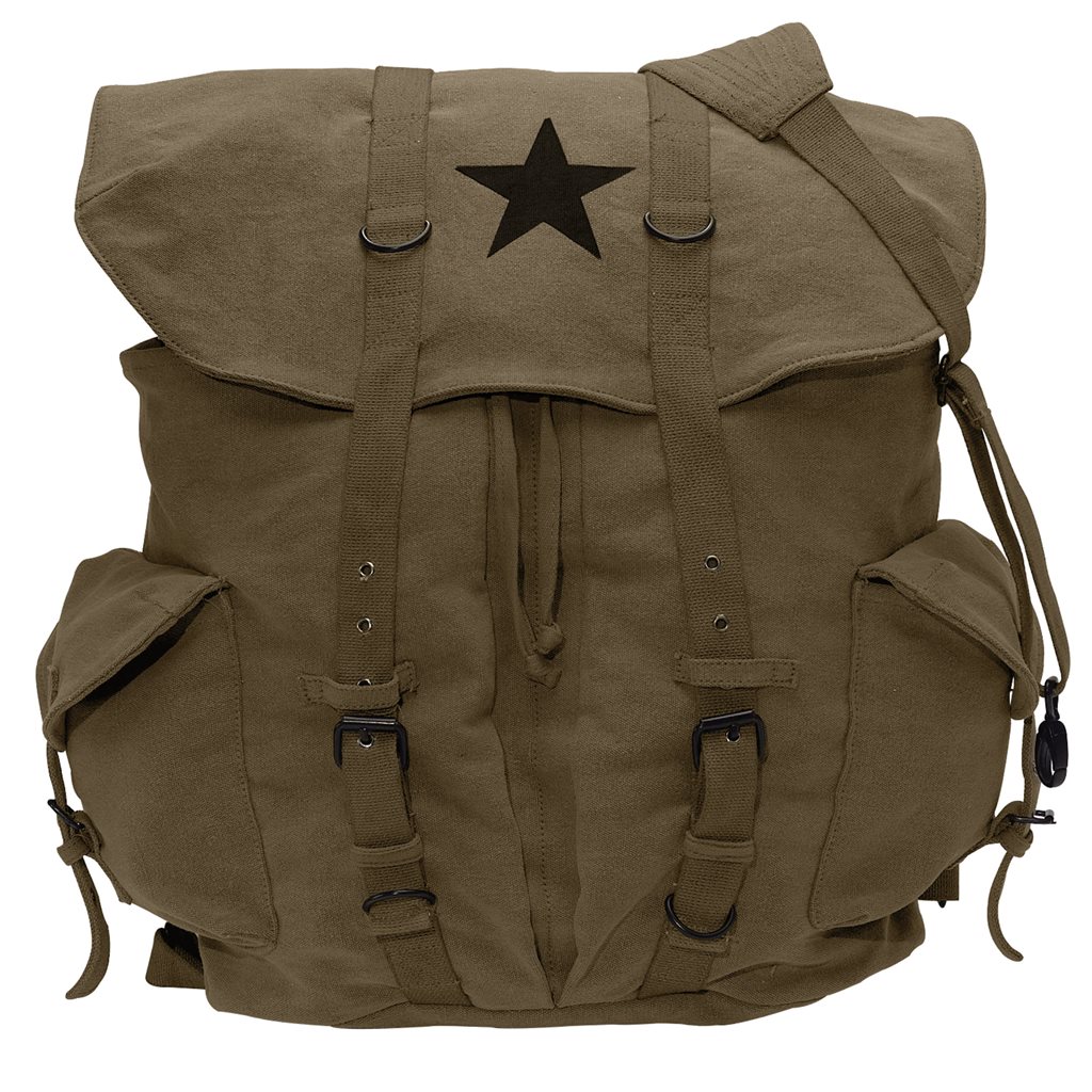 Levně ROTHCO batoh VINTAGE WEEKEND STAR ZELENÝ