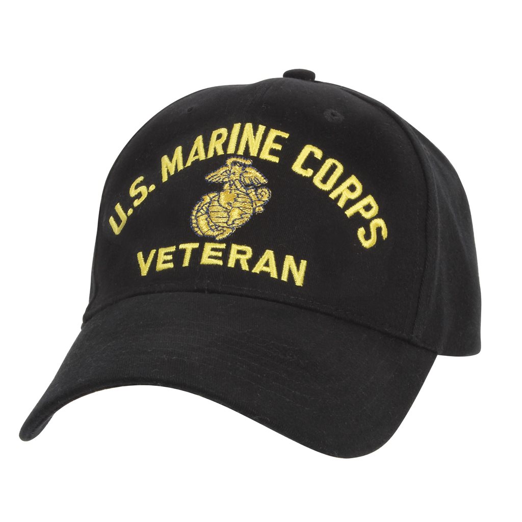 Levně ROTHCO čepice U.S. MARINE CORPS VETERAN baseball ČERNÁ