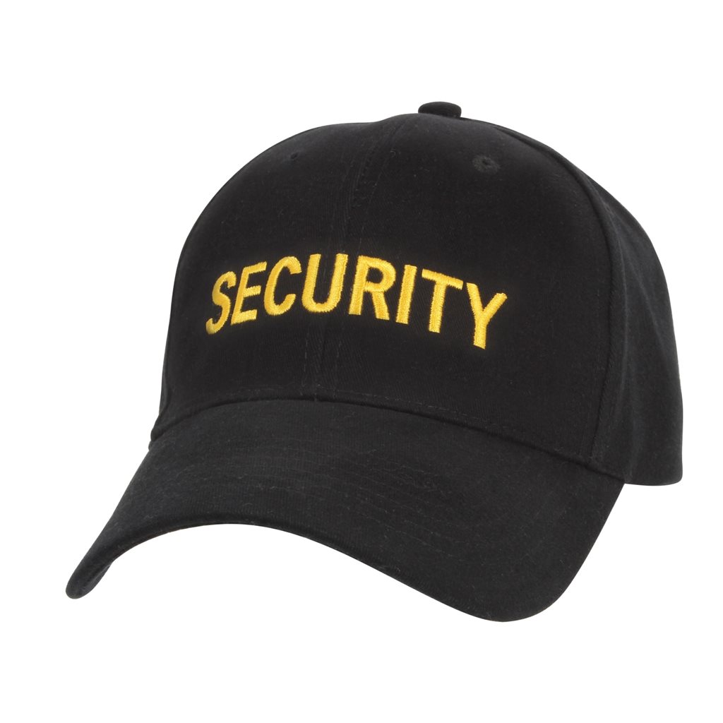 Levně ROTHCO čepice baseball žlutý nápis "SECURITY" ČERNÁ