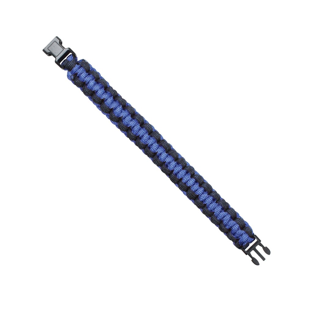 Levně Náramek SURVIVAL PARACORD MODRO-ČERNÝ