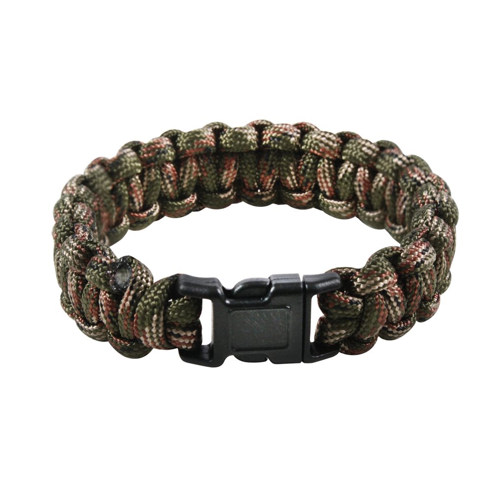 Levně Náramek SURVIVAL PARACORD WOODLAND