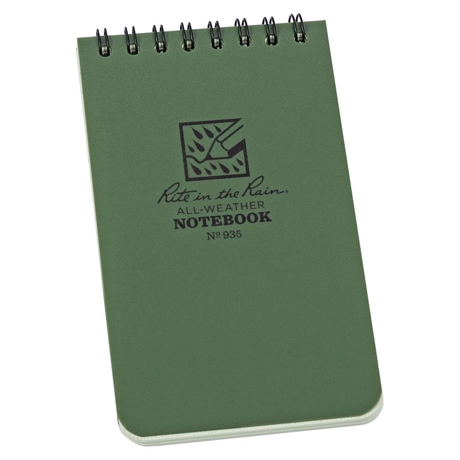 Levně RITE IN THE RAIN blok voděodolný TOP-SPIRAL 3x5" notebook malý ZELENÝ