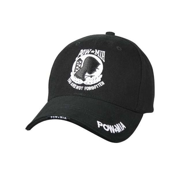 Levně ROTHCO čepice DELUXE POW/MIA baseball ČERNÁ