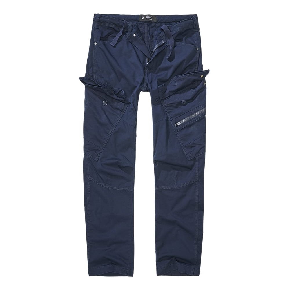 Levně Kalhoty ADVEN SLIM FIT NAVY MODRÉ