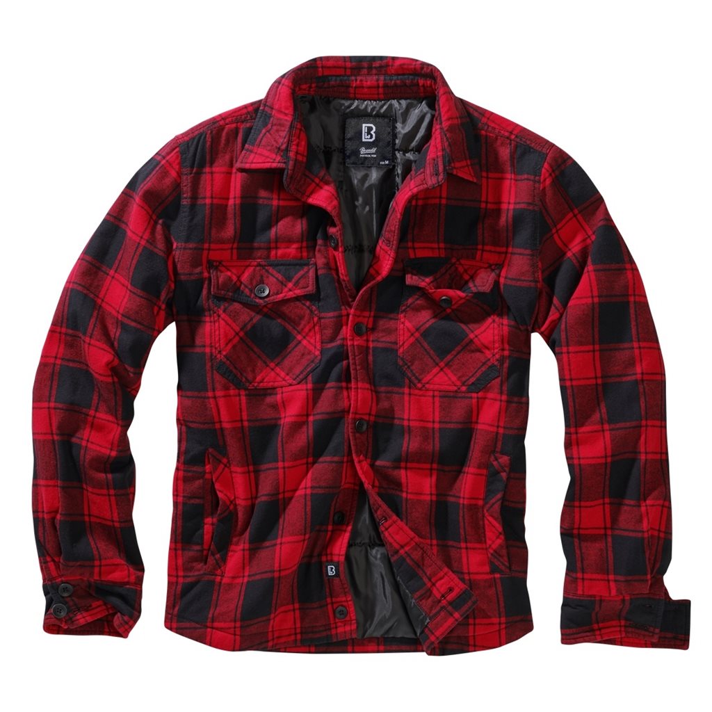 Levně Košile LUMBERJACKET dlouhý rukáv flanel ČERVENO/ČERNÁ