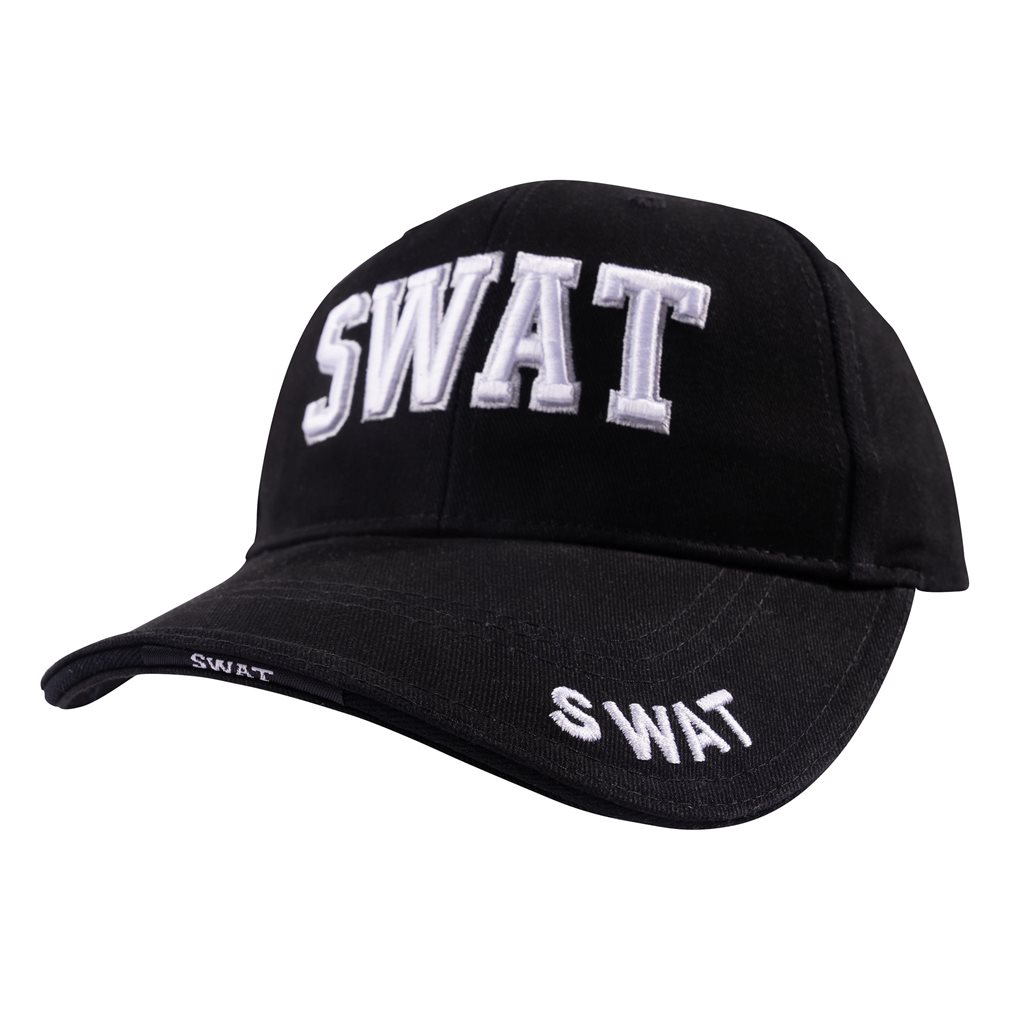 Levně ROTHCO čepice baseball DELUXE s výšivkou SWAT ČERNÁ
