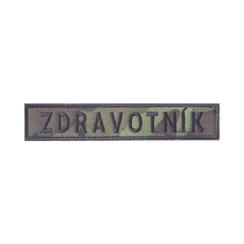 Nášivka "ZDRAVOTNÍK" velcro - vz.95 les CZ